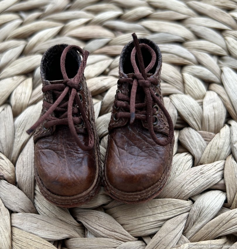 Ботиночки из натуральной кожи для бжд кукол с размером ноги до 5,3х2,0см (фото 2)