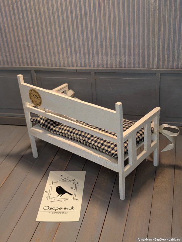 Миниатюрный диванчик в стиле кантри/прованс (фото 7)