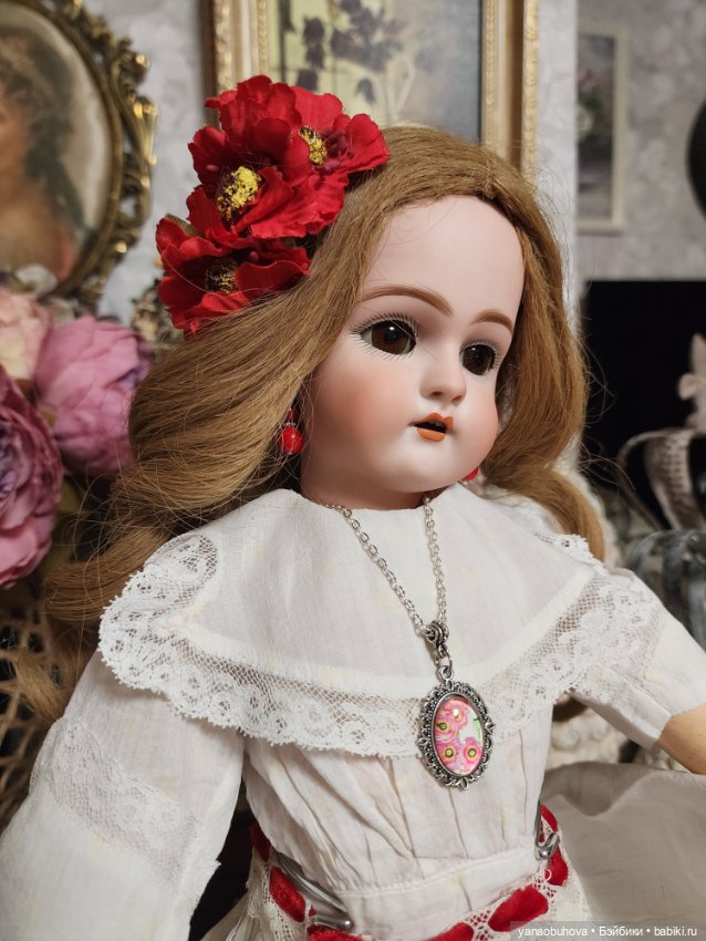 Антикварная куколка Хандверк 79, рост 45 см