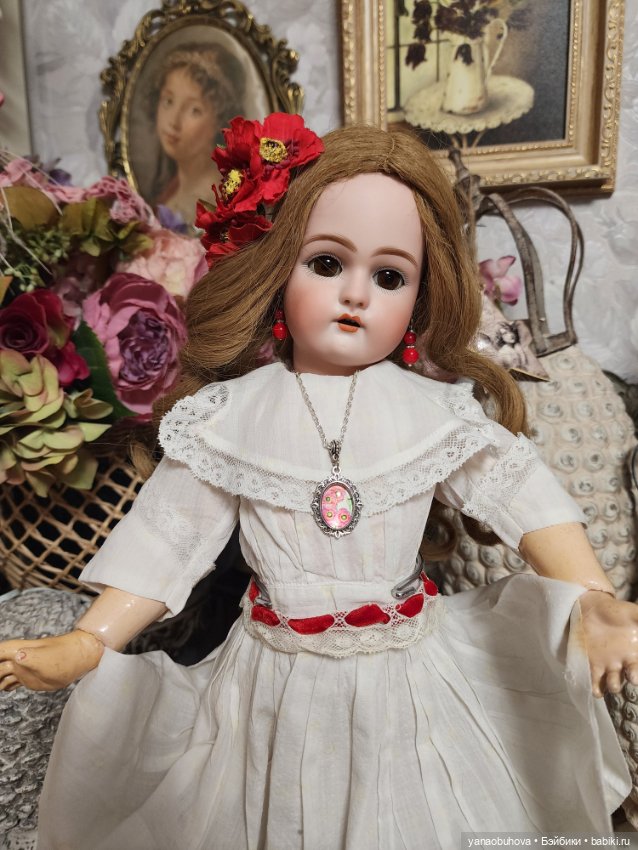 Антикварная куколка Хандверк 79, рост 45 см