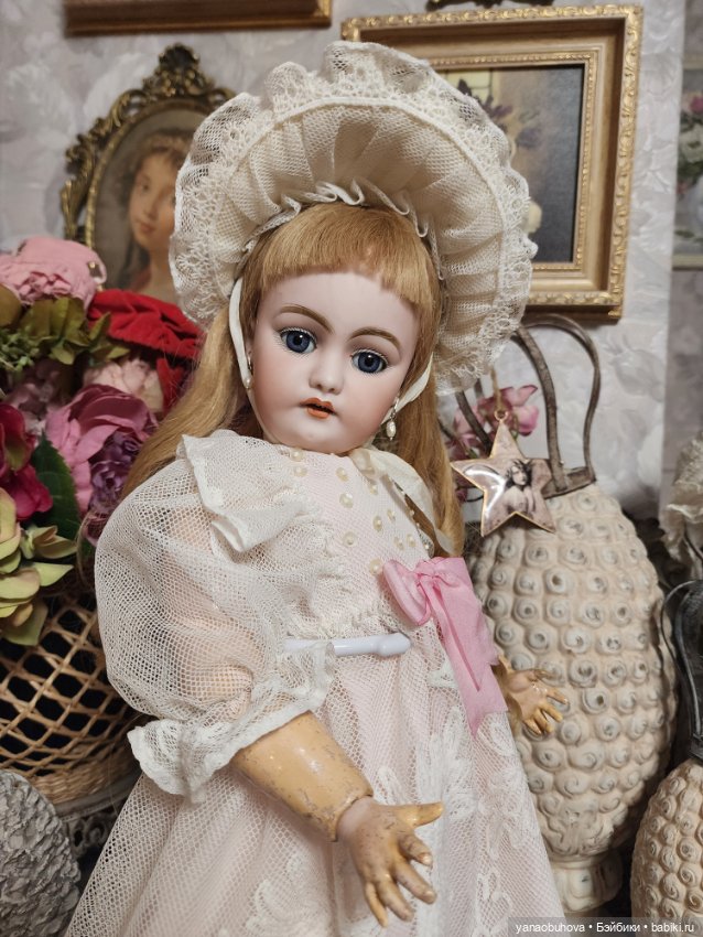 Прелестная антикварная девочка Симон Хальбиг 1039 в двух образах