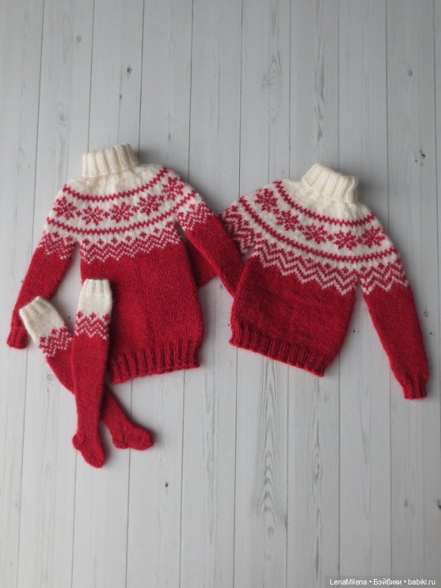 Праздничный свитер — Одежда для кукол (фото 4)