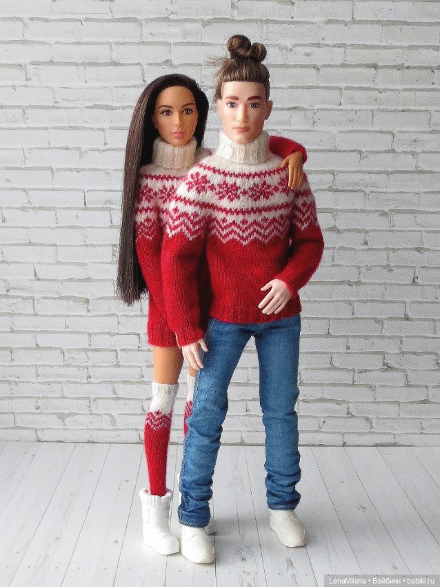 Праздничный свитер — Одежда для кукол