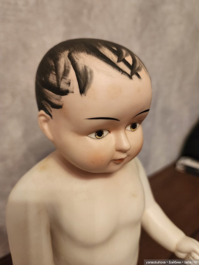 Старинный пупс замороженный Чарли, рост 32 см (фото 7)