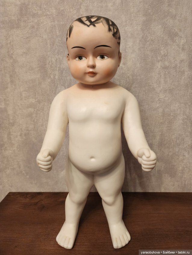 Старинный пупс замороженный Чарли, рост 32 см