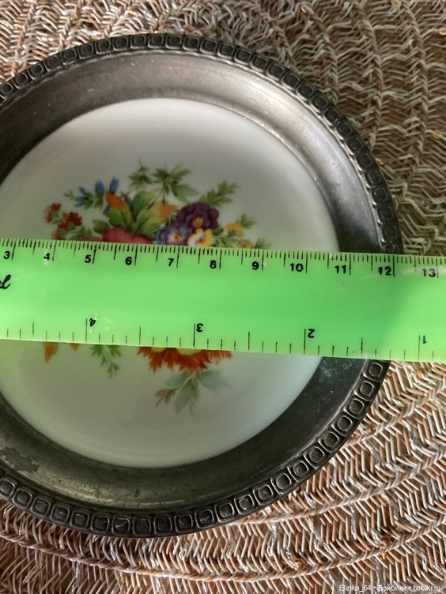 Маленькая тарелочка, старый винтаж для фотосессий (фото 5)