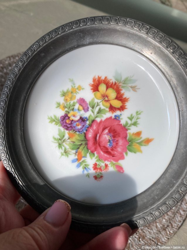 Маленькая тарелочка, старый винтаж для фотосессий (фото 2)