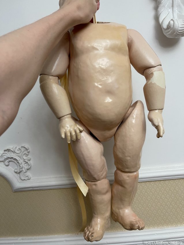 Большое французское антикварное тело тоддлер