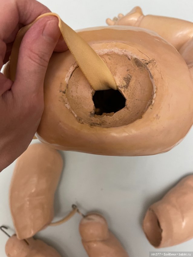 Большое французское антикварное тело тоддлер