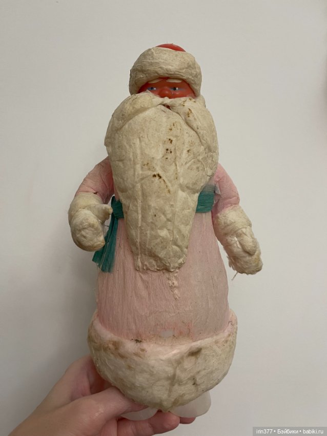 Дед Мороз пластиковый, обтянут ватой