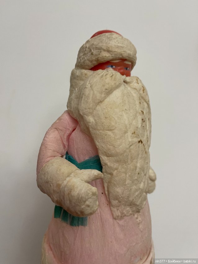 Дед Мороз пластиковый, обтянут ватой (фото 3)