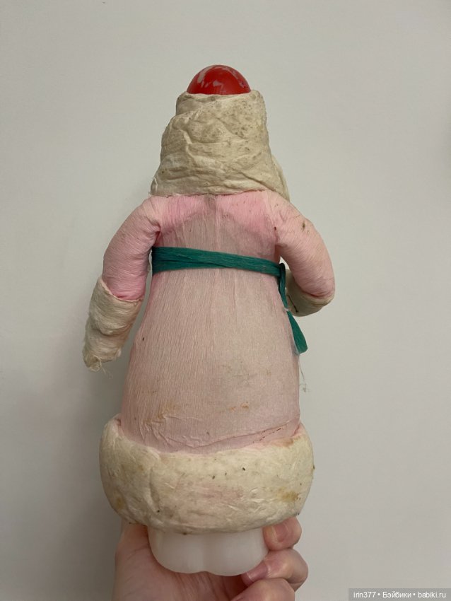 Дед Мороз пластиковый, обтянут ватой (фото 5)