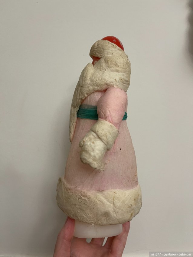 Дед Мороз пластиковый, обтянут ватой (фото 9)