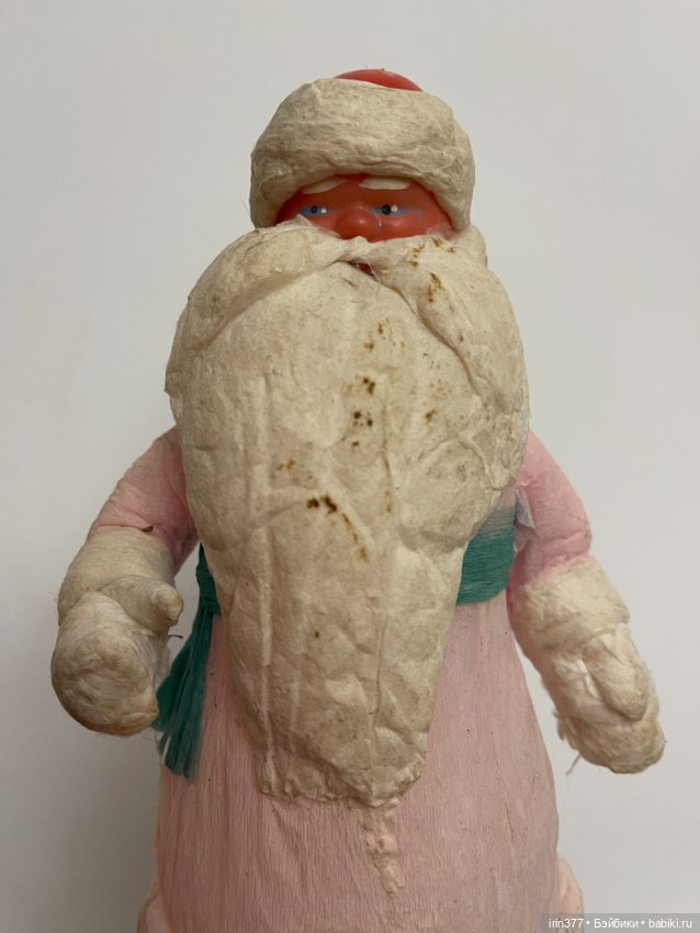 Дед Мороз пластиковый, обтянут ватой (фото 2)