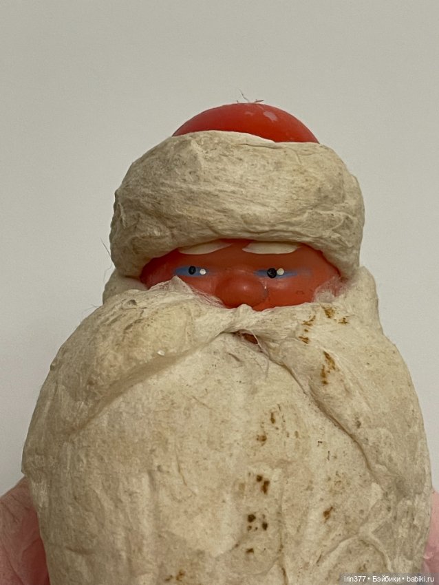 Дед Мороз пластиковый, обтянут ватой