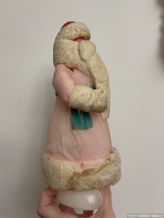 Дед Мороз пластиковый, обтянут ватой (фото 8)