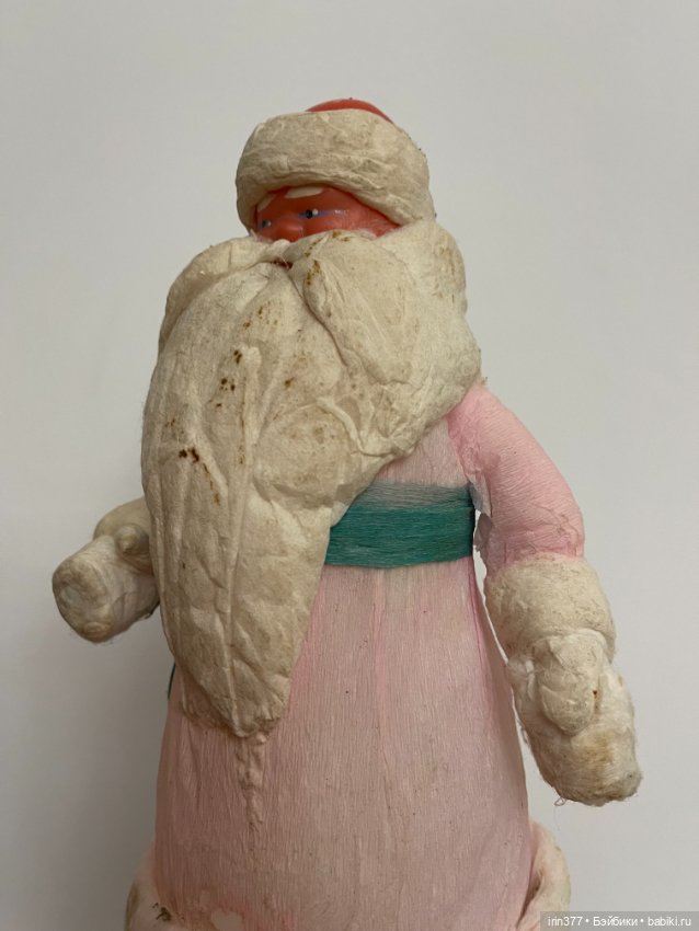 Дед Мороз пластиковый, обтянут ватой (фото 4)