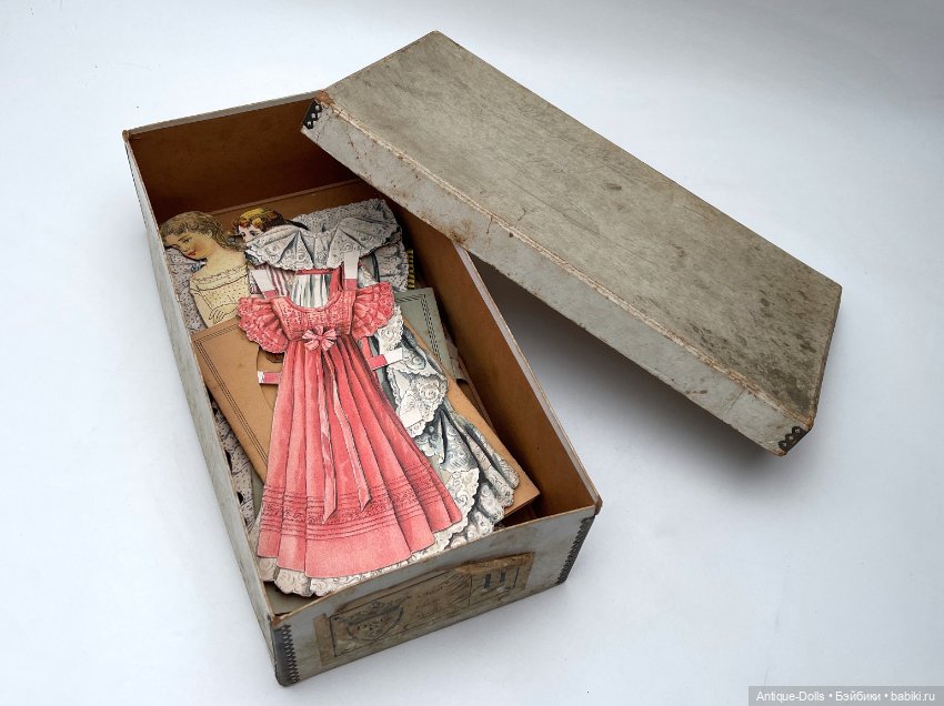 Антикварный набор бумажных кукол Mein süßes Püppchen, оригинальная коробка D&Co (фото 4)