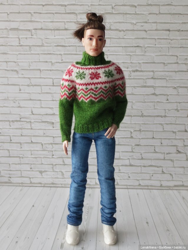 Новогодний свитер для парней формата Кеn