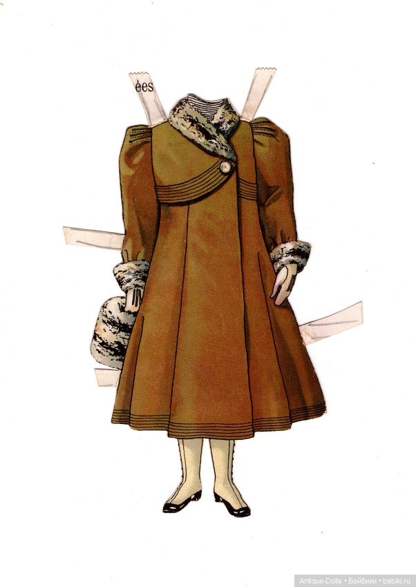 Редкий антикварный набор бумажных кукол «Mein süßes Püppchen» (untersch. G)