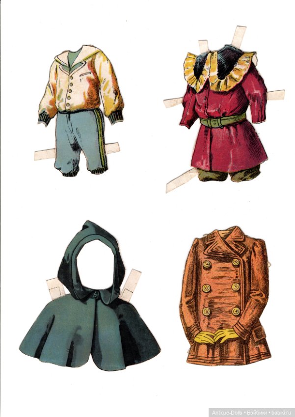 Редкий антикварный набор бумажных кукол «Mein süßes Püppchen» (untersch. G)