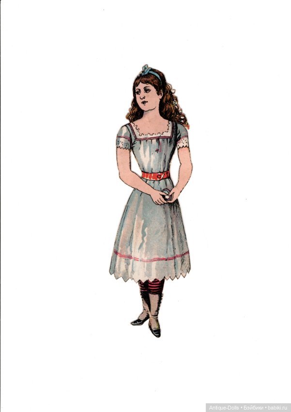 Редкий антикварный набор бумажных кукол «Mein süßes Püppchen» (untersch. G) (фото 5)