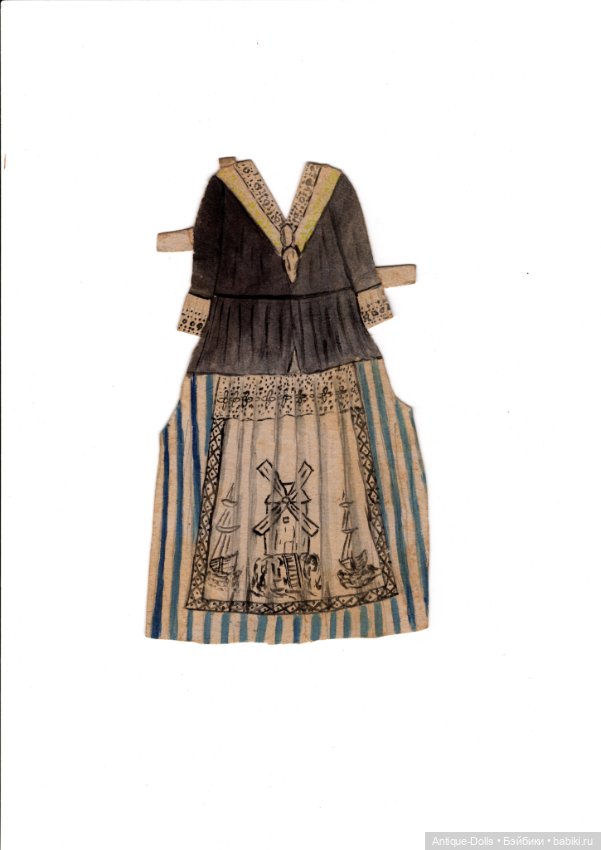 Редкий антикварный набор бумажных кукол «Mein süßes Püppchen» (untersch. G) (фото 9)