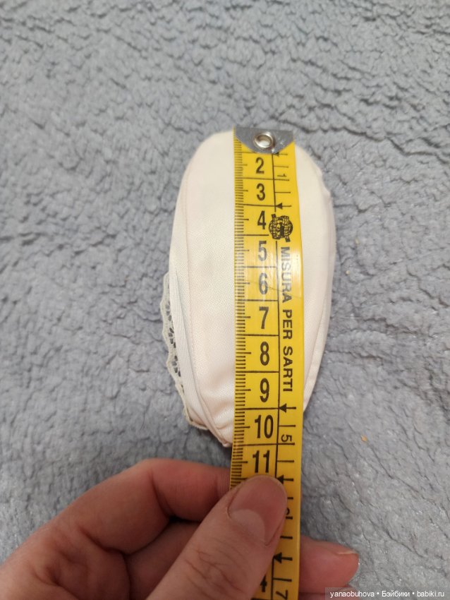 Винтажные розовые атласные пинетки-балетки для больших кукол (фото 6)