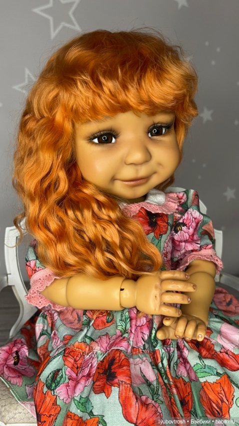 Парик натуральный для Mopped от Meadow dolls с обхватом головы 26см (фото 8)