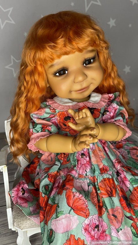 Парик натуральный для Mopped от Meadow dolls с обхватом головы 26см (фото 9)