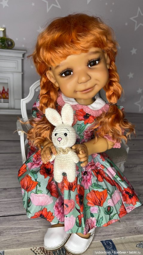 Парик натуральный для Mopped от Meadow dolls с обхватом головы 26см (фото 2)