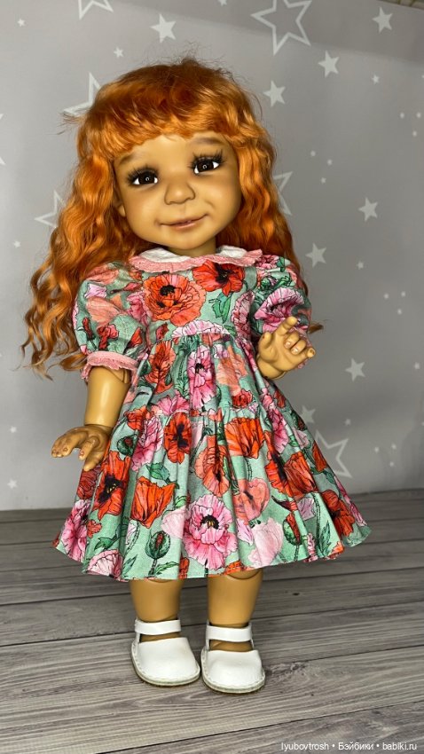 Парик натуральный для Mopped от Meadow dolls с обхватом головы 26см (фото 10)