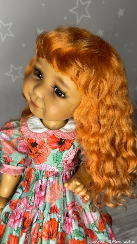 Парик натуральный для Mopped от Meadow dolls с обхватом головы 26см (фото 5)