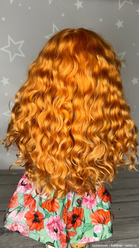 Парик натуральный для Mopped от Meadow dolls с обхватом головы 26см (фото 6)