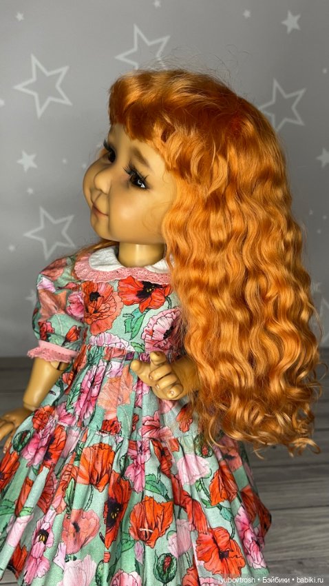 Парик натуральный для Mopped от Meadow dolls с обхватом головы 26см (фото 4)