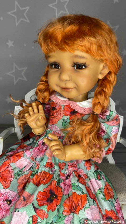 Парик натуральный для Mopped от Meadow dolls с обхватом головы 26см (фото 7)