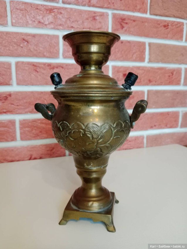 Антикварный самовар для русских антикварных кукол (фото 2)