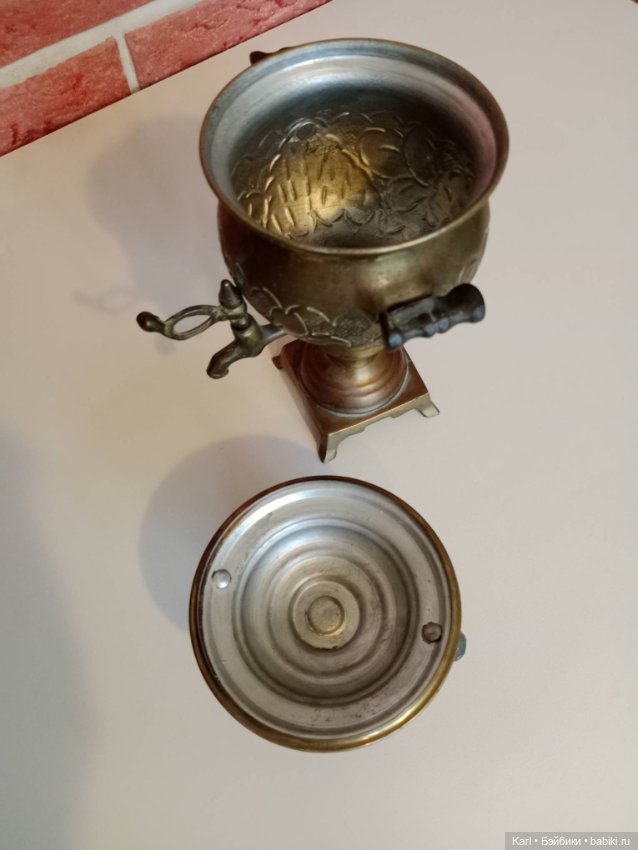 Антикварный самовар для русских антикварных кукол (фото 5)