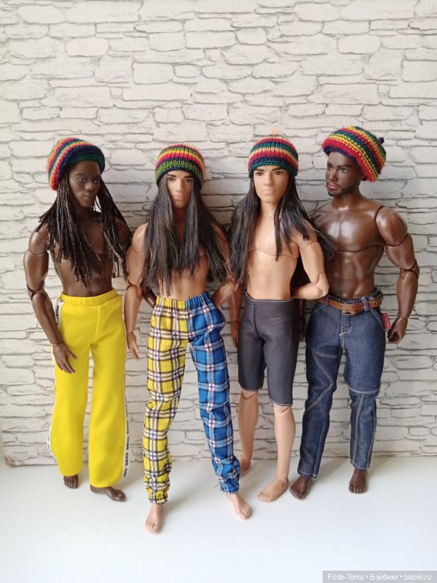 Шапка растаманка для Кена барби Интегрити монарх петворкс бжд (фото 9)