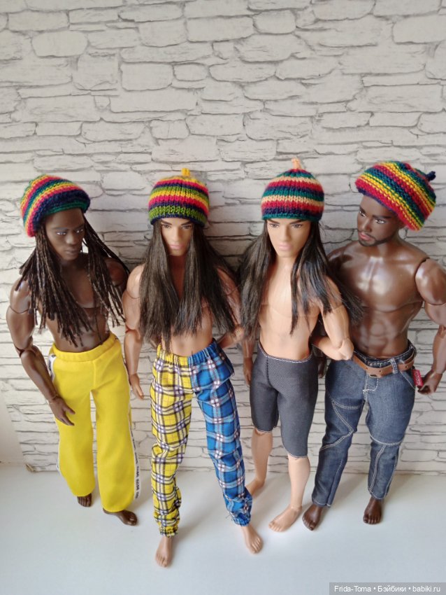 Шапка растаманка для Кена барби Интегрити монарх петворкс бжд (фото 8)