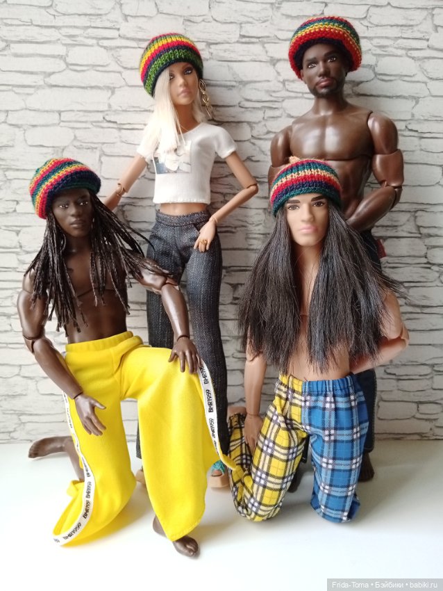 Шапка растаманка для Кена барби Интегрити монарх петворкс бжд (фото 2)