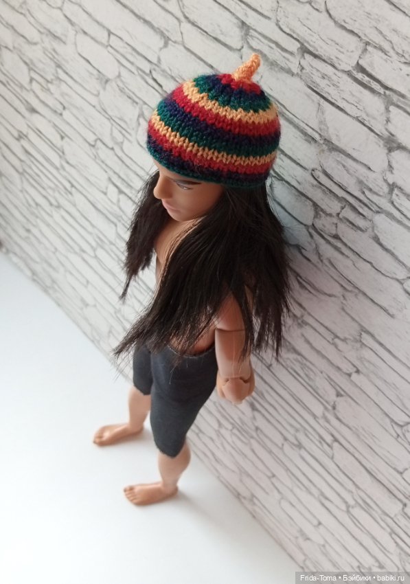 Шапка растаманка для Кена барби Интегрити монарх петворкс бжд (фото 3)