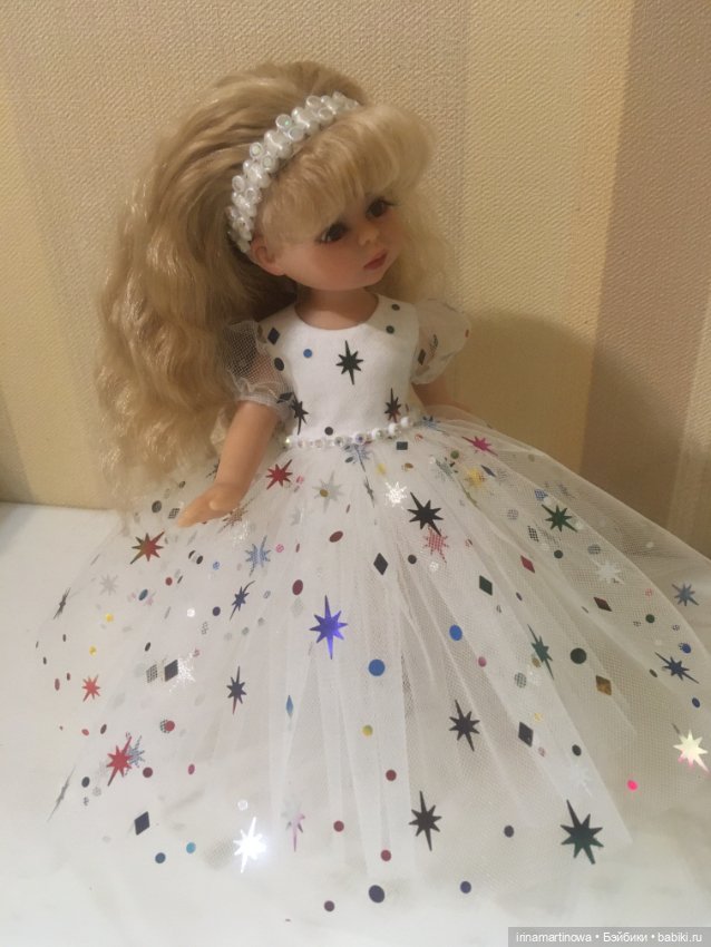 Paola Reina (21 см) белое платье (фото 7)