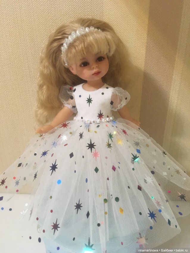 Paola Reina (21 см) белое платье