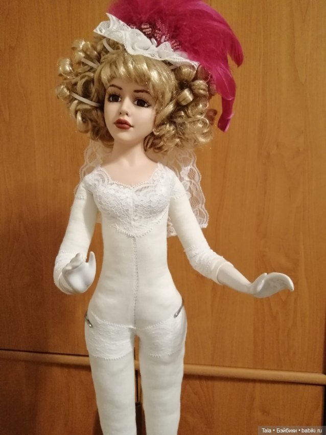 Дама с веером 60 см — Фарфоровые куклы (фото 6)