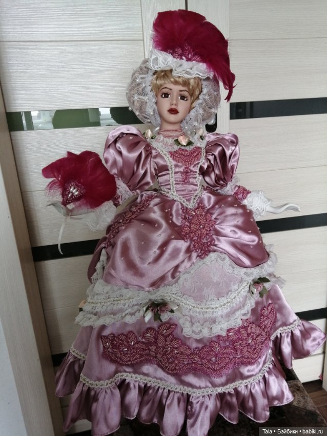 Дама с веером 60 см — Фарфоровые куклы (фото 3)