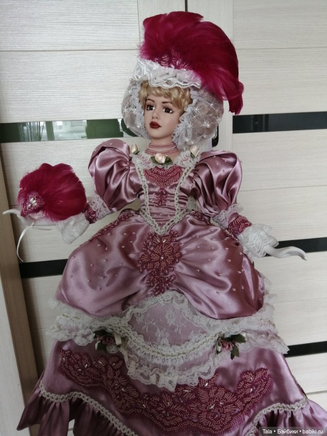 Дама с веером 60 см — Фарфоровые куклы (фото 5)