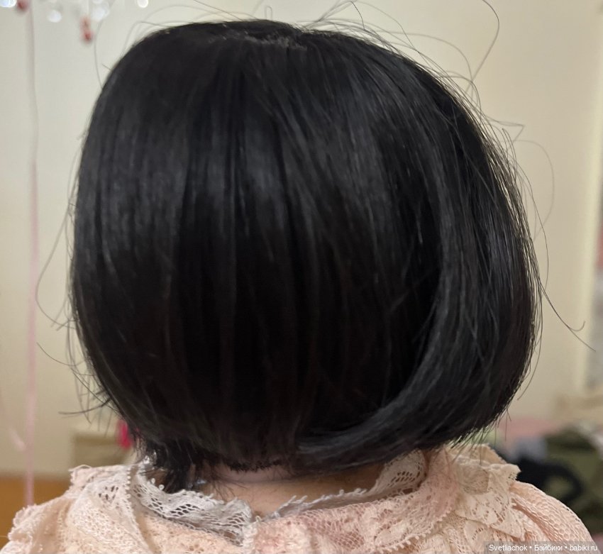 Паричок для антикварных кукол , натуральный волос (фото 3)