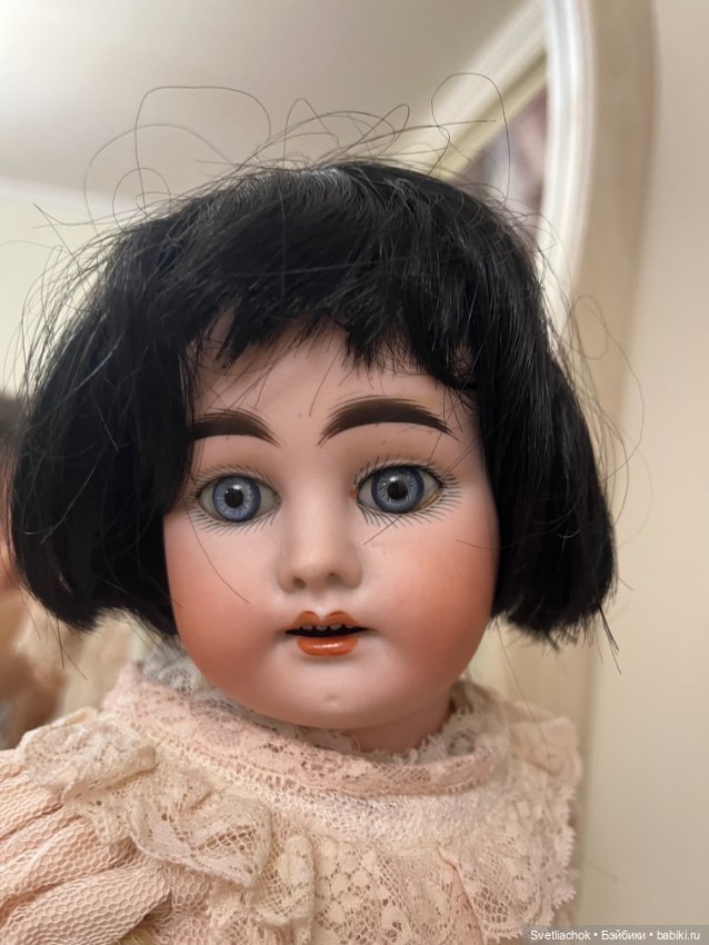 Паричок для антикварных кукол , натуральный волос