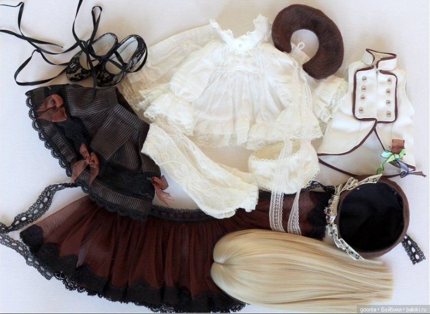 Большой аутфит на кукол размера MSD (40-45см) (фото 2)